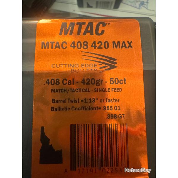 Cutting Edge 408 cal. MTAC 420 max
