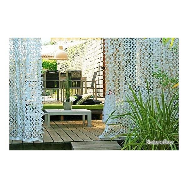 Filet de camouflage � la d�coupe (2,20m de large) - Blanc/Gris Blanc