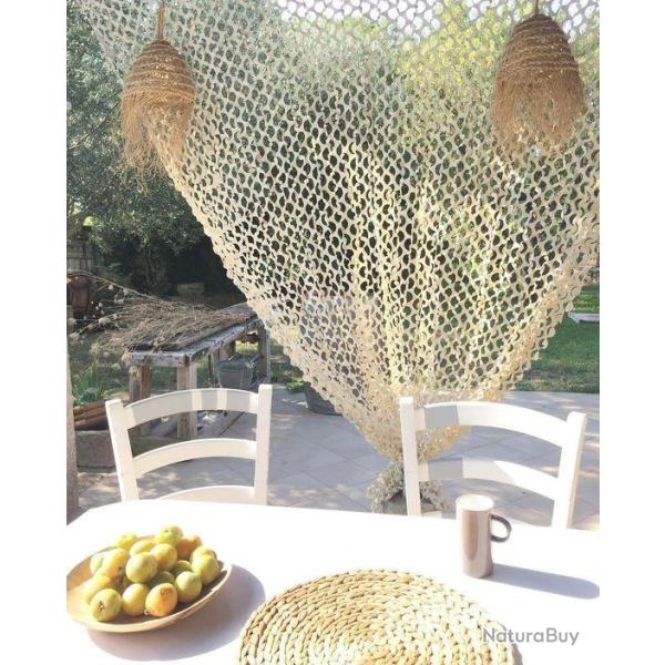 Filet de camouflage � la d�coupe (2,20m de large) - Beige clair/Beige fonc� Beige