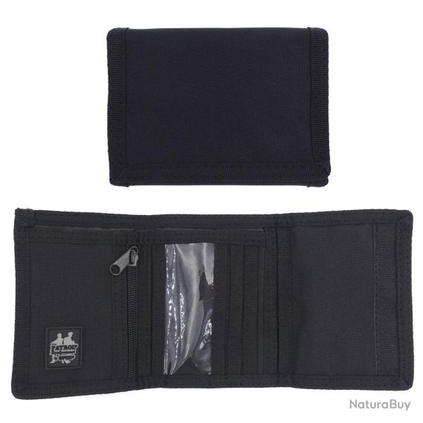 Portefeuille uni militaire Noir