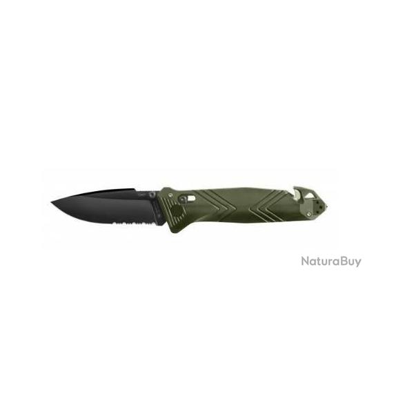 Couteau CAC Lame S�rration / Manche PA6 - Vert