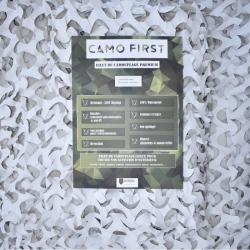 Filet de camouflage &agrave; la d&eacute;coupe Camo First (2m de large) - Blanc/Gris Blanc