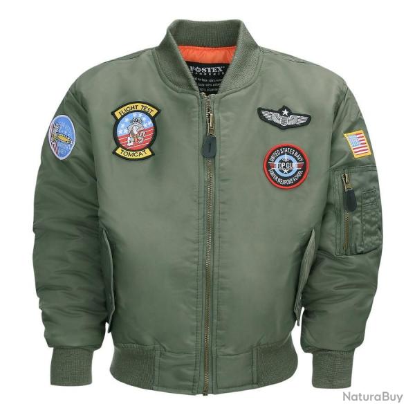 Bombers Aviateur avec �cussons pour enfant Vert