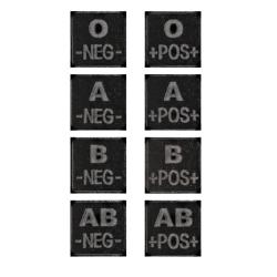 Patch Groupe Sanguin Tissu - Noir A neg