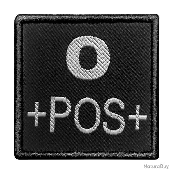Patch Groupe Sanguin Tissu - Noir AB neg