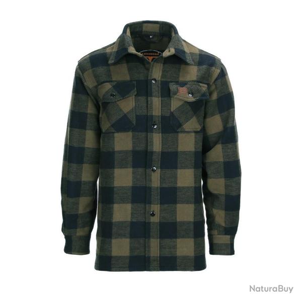 Chemise bucheron � carreaux Vert