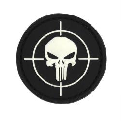 Patch 3D PVC Cible Punisher Noir