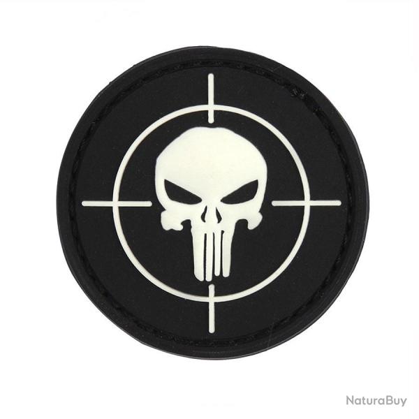 Patch 3D PVC Cible Punisher Noir