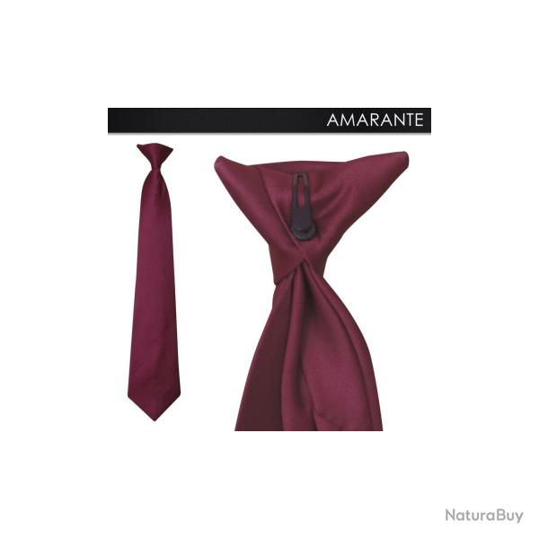 Cravate � clip - Rouge