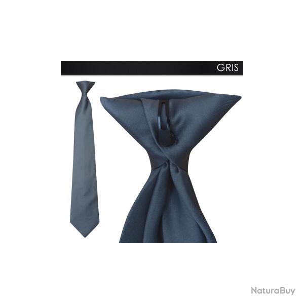 Cravate � clip - Gris