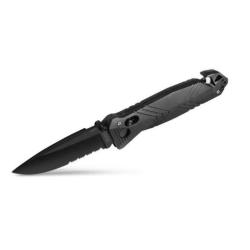 Couteau CAC Lame S&eacute;rration / Manche PA6 - Noir