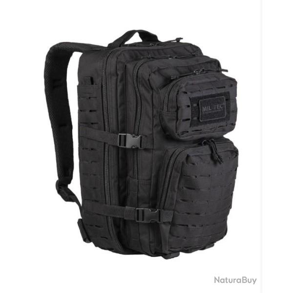 Sac � dos Militaire "PACK US" - Laser Cut - Noir