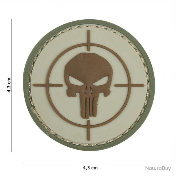 Patch 3D PVC Cible Punisher Beige