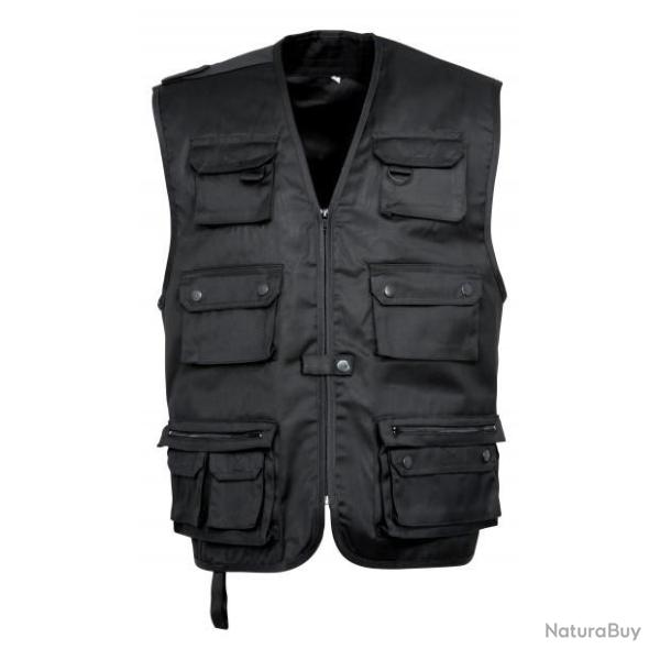 Gilet Reporter Multipoches Noir