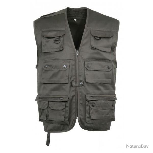 Gilet Reporter Multipoches Vert