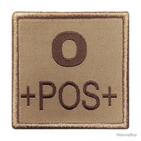 Patch Groupe Sanguin Tissu - Beige O pos