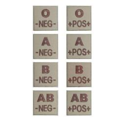 Patch Groupe Sanguin Tissu - Beige B neg