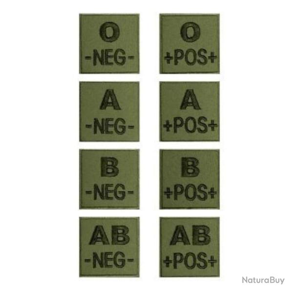 Patch Groupe Sanguin Tissu - Vert O pos