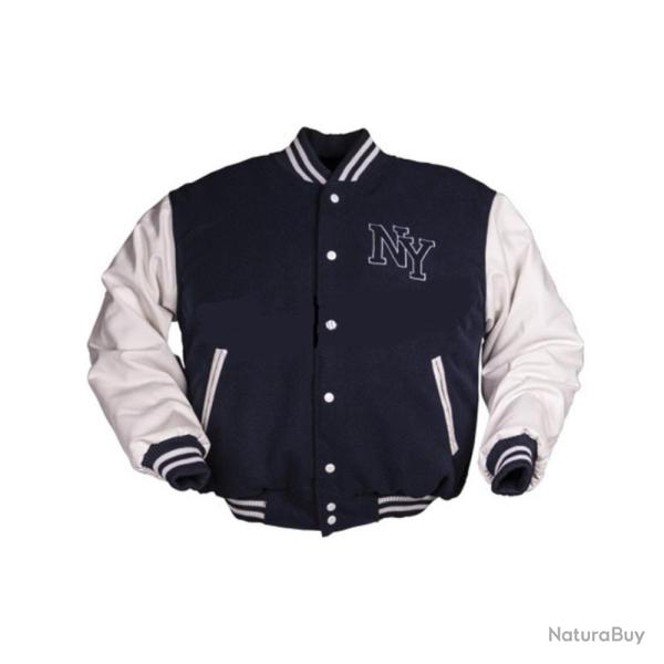 Veste Baseball TEDDY New York Bleu Marine