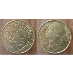 France 50 Centimes 1962 Piece Marianne Centime de Franc Francs