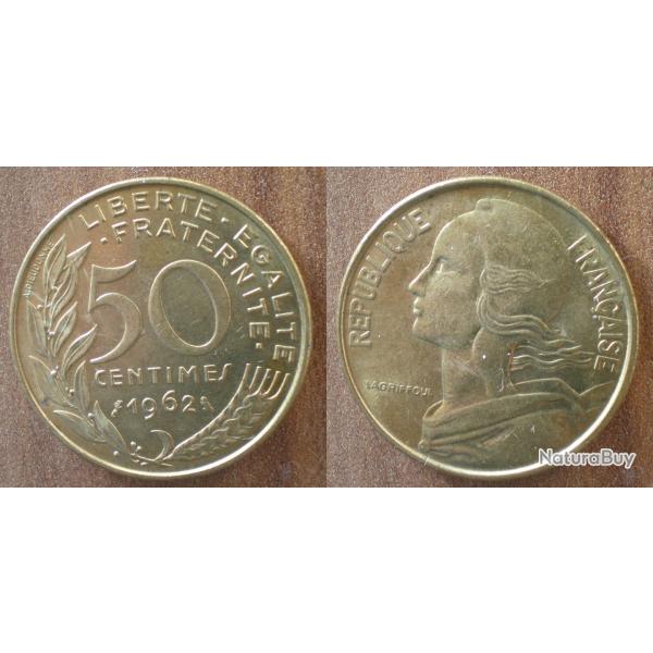 France 50 Centimes 1962 Piece Marianne Centime de Franc Francs