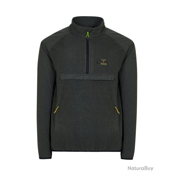POLAIRE HALF-ZIP MELANGE RENFORC�E - STONE MAN FLEECE - ZOTTA FOREST - Vert