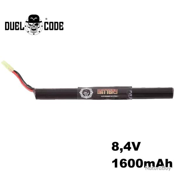 Batterie airsoft NiMH 8.4V 1600mAh Duel Code - Haute Performance et Fiabilit�