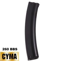Chargeur MP5 CYMA High Cap 260 Billes en M&eacute;tal pour AEG