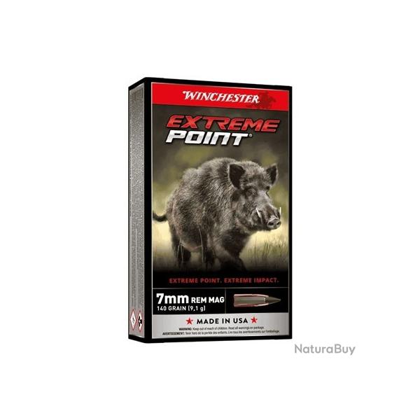 1 Boite de Balles Winchester Calibre 7mm REM MAG Extreme Point 140gr
