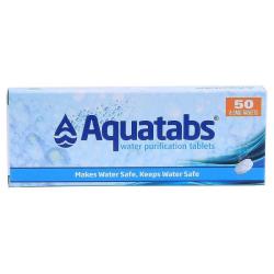 Tablettes de purification de l'eau Aquatabs en bo&icirc;te de 50 comprim&eacute;s