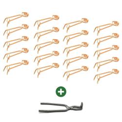 Lot de 20 pi&egrave;ges &agrave; taupes Putange + pince de pose