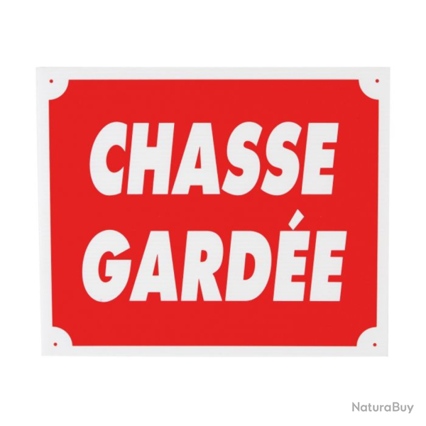 Panneau Chasse gard�e dim 25 x 30 cm en polypropyl�ne alv�olaire