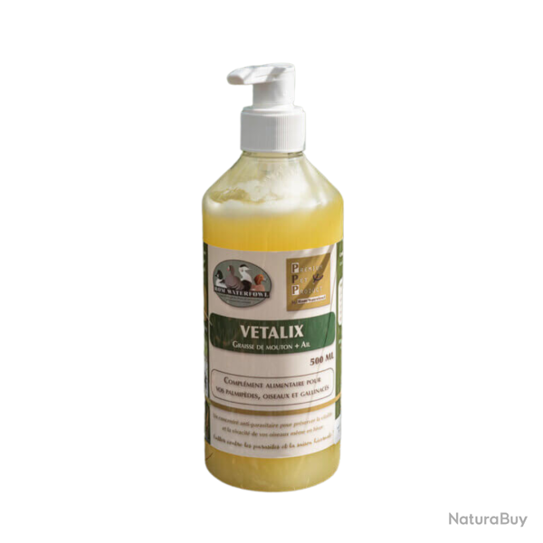 Vetalix Graisse de mouton + ail 500ml - ROM WATERFOWL