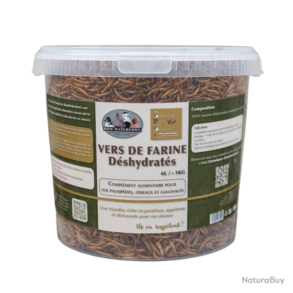 Vers de farine d�shydrat�s - ROM WATERFOWL 6L