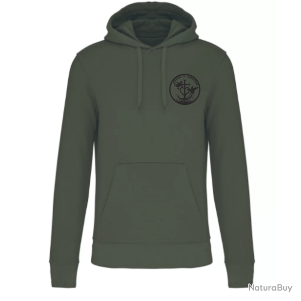 Sweat � capuche de chasse kaki CEC