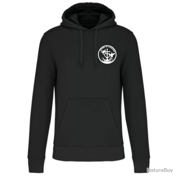 Sweat de chasse � capuche noir CEC