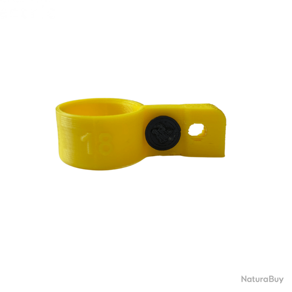 Bague d'attache souple pour appelant Oie Cendr�e, Oie des Moissons diam�tre 18mm avec fixation Jaune