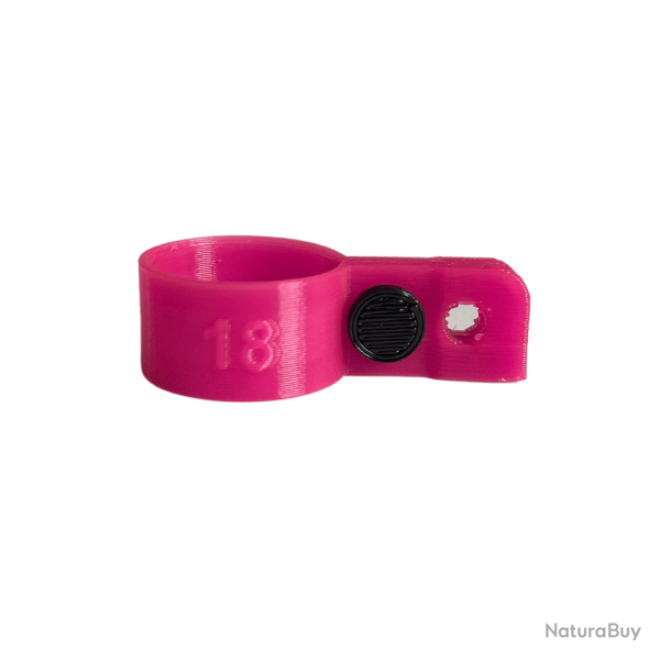 Bague d'attache souple pour appelant Oie Cendr�e, Oie des Moissons diam�tre 18mm avec fixation Rose