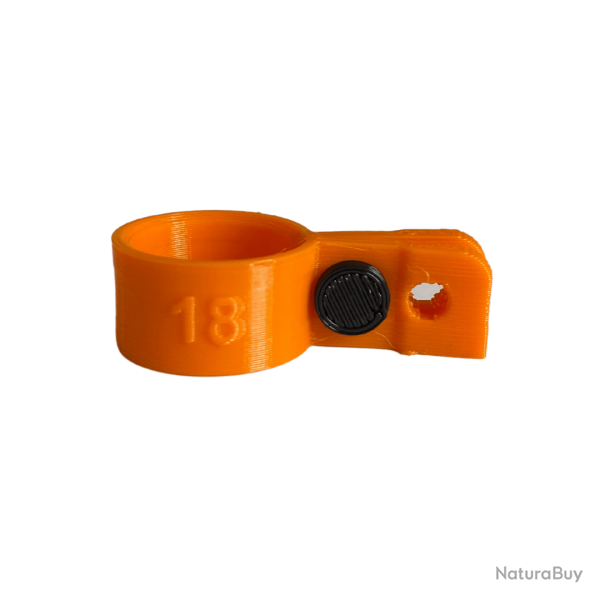 Bague d'attache souple pour appelant Oie Cendr�e, Oie des Moissons diam�tre 18mm avec fixation Orang