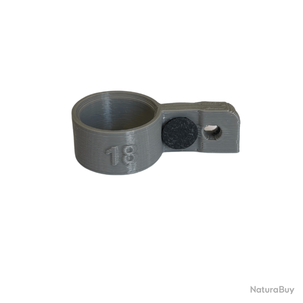 Bague d'attache souple pour appelant Oie Cendr�e, Oie des Moissons diam�tre 18mm avec fixation Gris