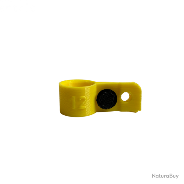 Bague d'attache souple pour appelant canard colvert diamtre 12mm avec fixation Jaune
