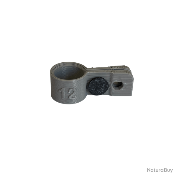 Bague d'attache souple pour appelant canard colvert diamtre 12mm avec fixation Gris