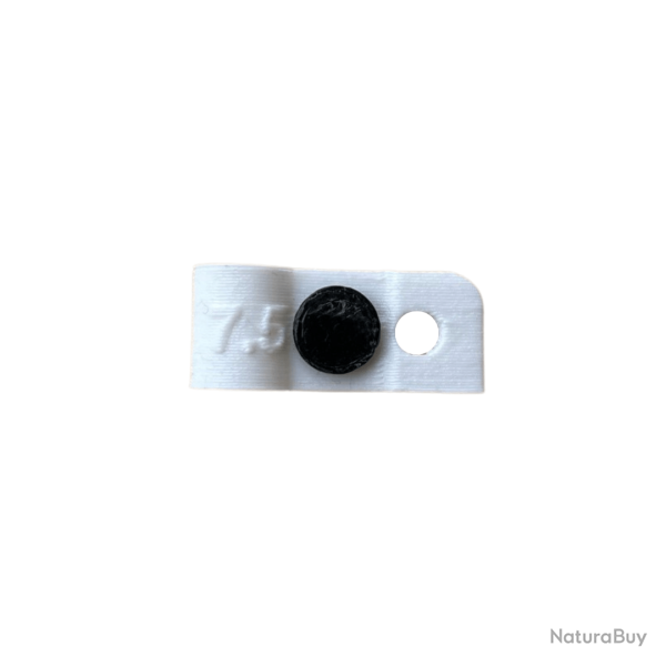 Bague d'attache souple pour appelant sarcelle hybride diamtre 7,5mm avec fixation Blanc
