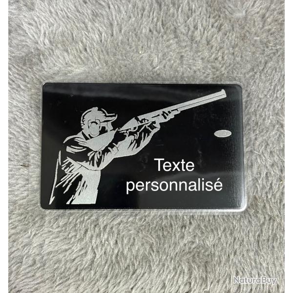 PROMO LIMIT� Carte SIA chasseur ou tir sportif carte plastifi� personnalisation au choix ball-trap 1