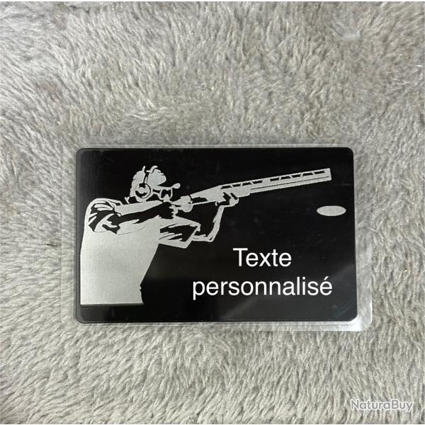 PROMO LIMIT� Carte SIA chasseur ou tir sportif carte plastifi� personnalisation au choix ball-trap 4