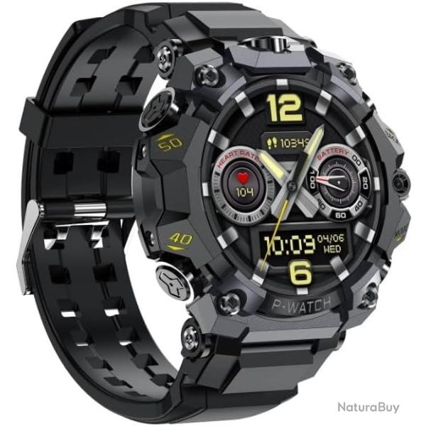 Montre Intelligente Android 10 5G/4G Full Netcom cran AMOLED Double Camra GPS Wi-Fi 8Go 128G Noir