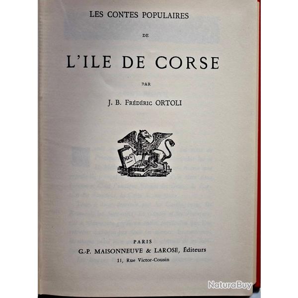 Les contes populaires de l'le de Corse - Jean Baptiste Frdric Ortoli