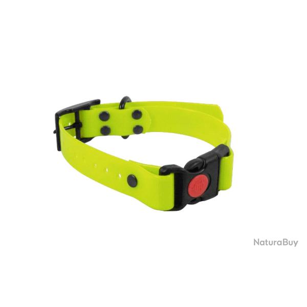 Collier biothane Clip Rapide Jaune HB DOG