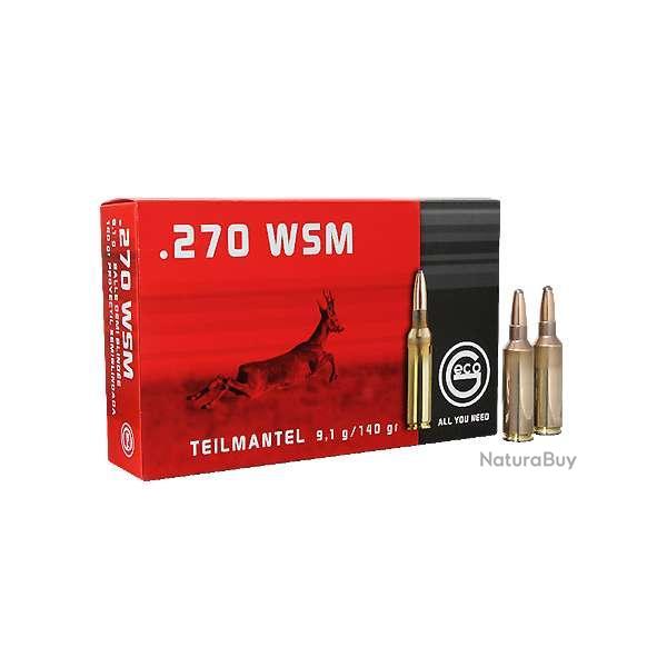 20 balles DEMI BLINDEE Cal. 270 WSM 140 GRS GECO