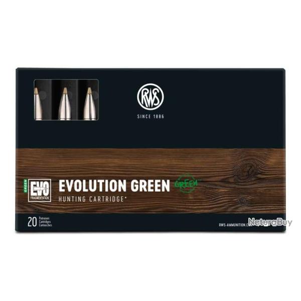 20 balles EVO GREEN Cal. 6.5X57 93 GRS RWS